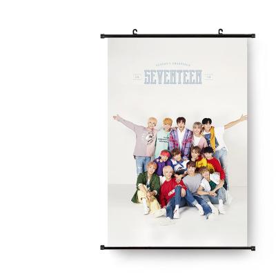 China Other Wholesale KPOP Idol Merchandise Seventeen Hanging Concept Photo Tapestry Fabric Poster Pictures for sale