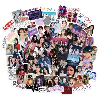 China Wholesale 88pcs/set KPOP South Korean Idol Goods Aespa Decorative Paper Sticker for sale