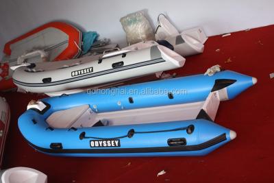 China Silver Fiberglass Marine Rigid Hull Inflatable Tender, Small Rib Boat (Angel SPORTS 350) for sale