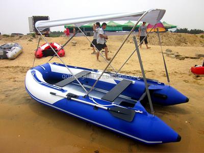 China Leisure sport high speed boat inflatable boat with canopy sunshadow cheaper price for sale