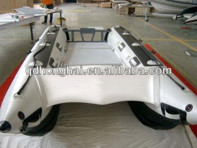 China Red12ft PVC (CE) PVC Red12ft Catamaran Inflatable Boat High Speed ​​Boat For Sale for sale