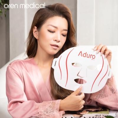 China Pigment Removal Aduro 7+1 Silicone Facial Mask Face LED Facial Masks Lifting Multidimensional Salon Care pdt led phototherapy for sale