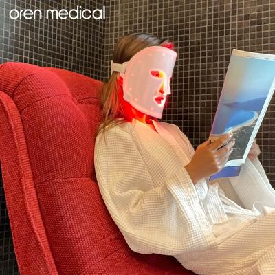 China Skin Tightening Oren Medical Multiple Colors LED Phototherapy Silicone Beauty Mask PDT LED Facial Machine PDT Photon Therapy for sale