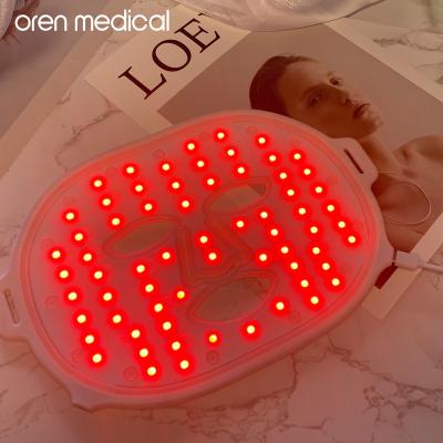 China Skin Tightening Oren Medical Multiple Colors LED Phototherapy Silicone Beauty Mask PDT LED Facial Machine Facial Device for sale