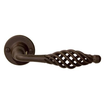 China Europe Style Iron French Elegant Door Handle In Birdcage Shape , Cast Iron Door Handle for sale