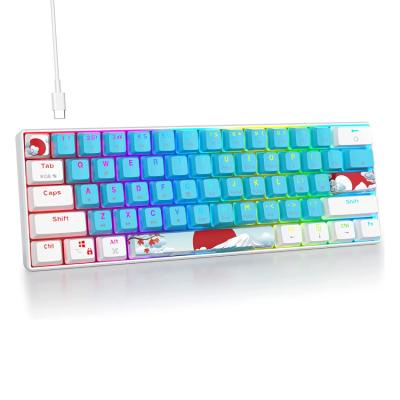 China Three-Mode Anti-Ghosting Mini Gaming Mechanical Keyboards Desktop Gamer With Backlit LED Floating Keytop for sale