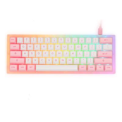 China Spanish Backlit Three-mode RGB Wireless Gaming Anti-ghosting Keycap Custom Printing Mechanical Keyboard for sale