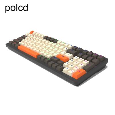 China wholesale Anti-Ghosting USB Wired Brown Hot Swap Computer RGB Backlight ABS Key Top Mechanical Keyboard for sale