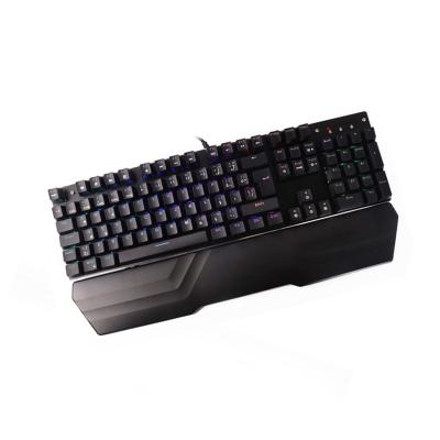 China Anti-ghosting polcd 104 key switch blue colors RGB wired win/MaOS/Lin system mechanical gaming keyboard for sale