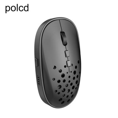 China Mini 3 Mode Mini Mouse Honeycomb Holes Wireless BT Hand Mouse Portable Breathable Power Display for sale