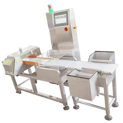 China Weight function and checking newest metal impurity metal detector and checkweigher integrate machine for food industry JZ-W1200g for sale