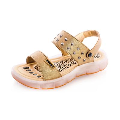 China Summer Children Kids Sandals LED Rubber Good Quality Colorful Flashing Shoes for sale