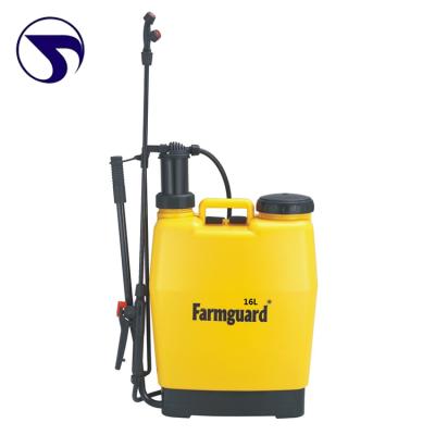 China Popular longer hose 16l knapsack manual agriculture product garden sprayer with pe knapsack hand material machinery for sale