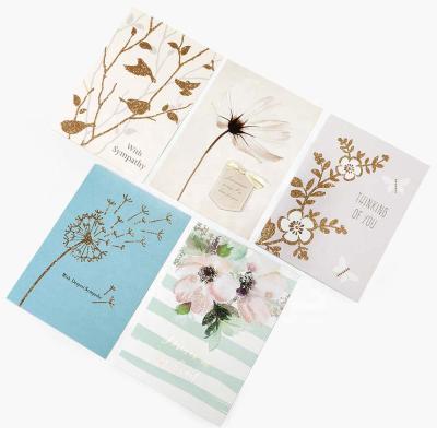 China Folding Invitations Luxury Brand Promotion Card Wedding Folding Greeting Invitation with Ribbon Printing Logo Greeting Card Wedding Cards for sale