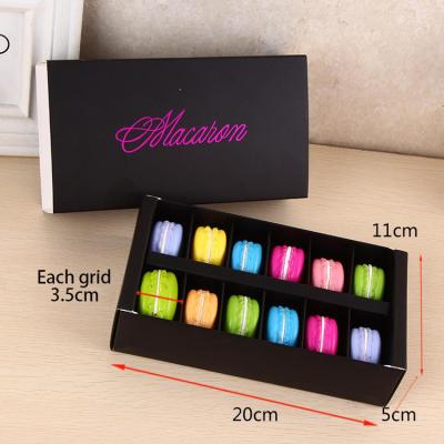 China Recyclable 3 6 9 12 Drawer Macaron Custom Paper Gift Box Beautifully Packaged Cookie Macaron Box for sale