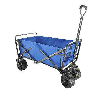 China Telescopic Folding Wheeled Beach Trolley Handle By 4 Foldable Platform Durability Ease Of Use Outside And Adjustable Handle Folding Trolley for sale