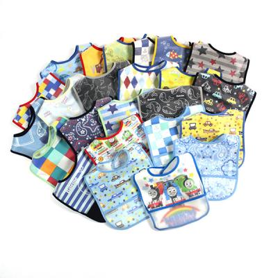 China Sublimation Polyester Antibacterial Blank Baby Bibs With Magic Loop for sale