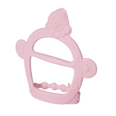 China Factory Sales Antibacterial Whole Elephant Safe Baby Silicone Pendant Teether For BPA Free Toys for sale