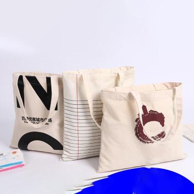 China Eco-Friendly Customized Black Recycled Shopping Designer Shoulder Canvas Grocery Bag Cotton Tote Bag for sale