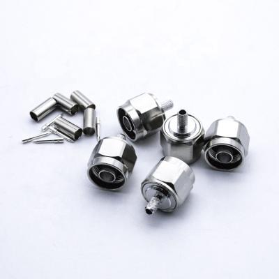 China RF N Male Crimp Coaxial Connector For LMR200 EC200 Cable Hex Nut Silver Pin for sale