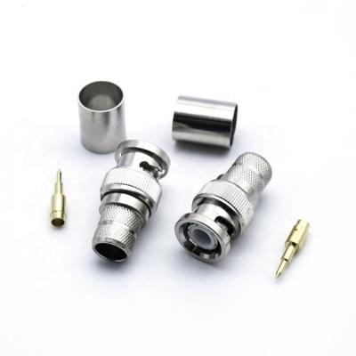 China Hot Selling Male Type RF BNC Crimp Connector For LMR400 With Gold Pin for sale