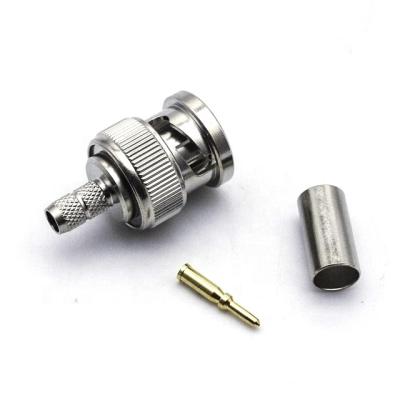 China RF BNC Male Connector For RG58 RG223 RG142 Cable Crimp Key In Good Performance for sale