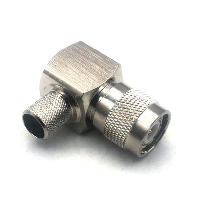 China RF TNC Connector RF Coaxial Male Right Angle Crimp Type R/A For LMR240 Cable for sale