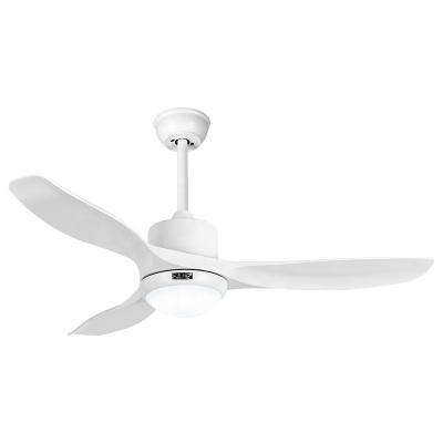 China home indoor decorative ceiling fan lights dc motor energy saving 3 abs remote control led ceiling fans with light for sale