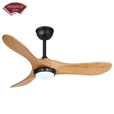 Cina Fengyun new idea trending products multi function wooden decorative TUYA app led ceiling fans with light in vendita