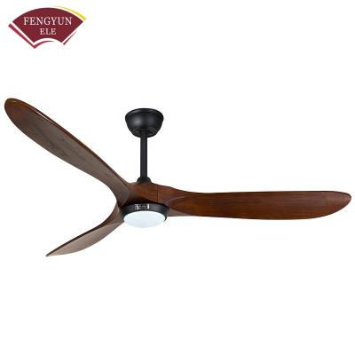 China Fengyun new idea dc motor 60 inch 3 color wooden air conditioning remote control led ceiling fans with light en venta