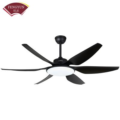 Cina Fengyun Indoor Solid Wood Ceiling Fan Smart Decorative Remote Control With Light in vendita