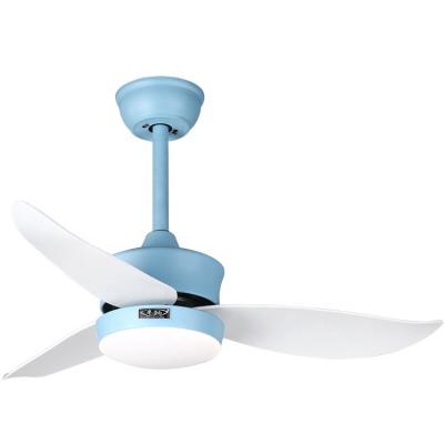 China Kid Room Blade Ceiling Fan 38 Inch 110v 220v 3 Pc Blades Pure Copper Motor With 24w Remote Control zu verkaufen