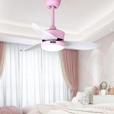 China bedroom kids room color ceiling decorative 38'' high quality hidden blade ceiling fan chandelier light à venda