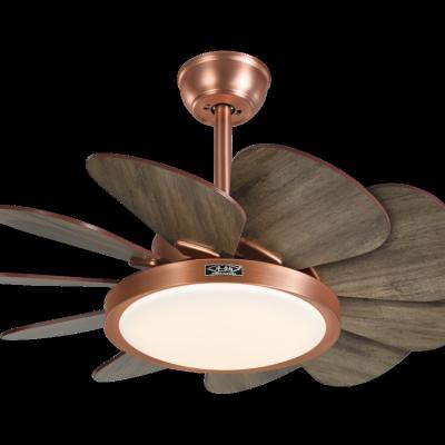 China 220V 110V Modern designer chandelier high quality PC motor remote control led ceiling fans for sale