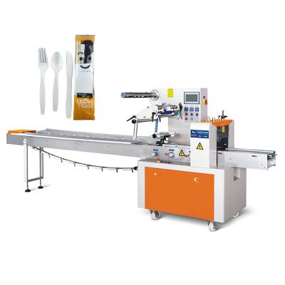 China Full Automatic Horizontal Packing Commodity Packing Packing Machine Disposable Tableware Packaging Machine for sale