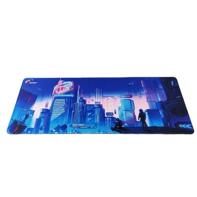 China Stocked 2021 Hot Sales Custom Design Extended Large DeskPad With Natural Rubber Quilted Edge Mouse Pad for sale