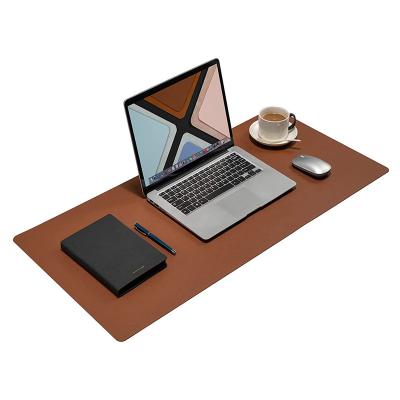 China Custom LOGO Home Office Game Stored MousePad Resting Surface Protector Desk Writing Mat Easy Clean Leather Desk Mat Laptop Protection for sale