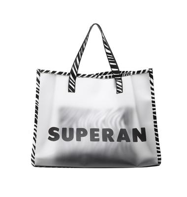 China Street Trend Best Selling Women's Fashion PU And PVC Transparent Handbag Multifunctional Plastic Portable Shopping Bag In 2021 for sale