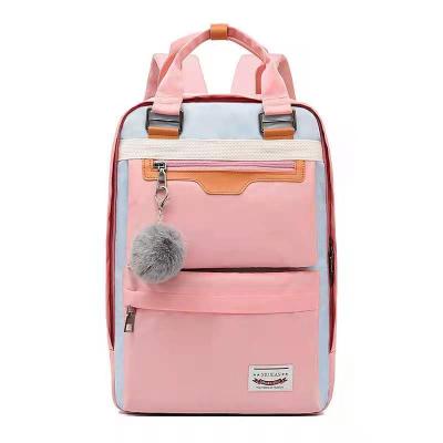 China Waterproof Fashion School Bag High School Student Casual Travel Backpack Contrast Color Backpack for sale