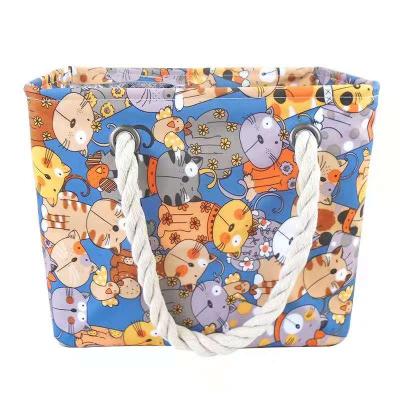 China Custom Cartoon Wash Bag Shoulder Bag Large Capacity Waterproof Folding Waterproof Beach Bag for sale