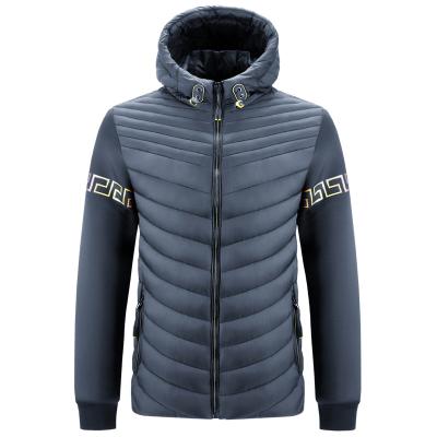 China Ultralight and Comfortable Breathable Warm Winter Men's Traction Waist Nylon Hooded Jacket for sale