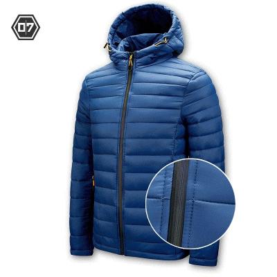 China Customized High Quality Mens Breathable Winter Wear Quilted Jacket With Polyester Down Filling Solid Color for sale