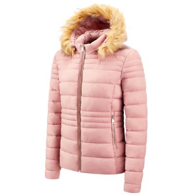 China Waterproof 2021 winter ladies coat nylon paragraph wholesale faux fur collar cowl woman coat plus size 3XL slim female jackets for sale