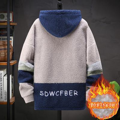 China Anti-wrinkle 2021 Logo Sherpa Faux Fur Fleece Custom Sherpa Hooded Over Size Embroider Fleece Hoodies for sale