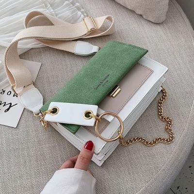 China Fashion Bags Women's Summer Shoulder Fashion Contrast Color Chain Messenger Bag Small Square Women Hand Bags Purse for sale