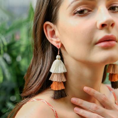 China Fashionable Wholesale New Design Jewelry Drop Earrings Bohemia Tassel Earrings for sale