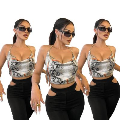 China 2021 New Arrival Anti-wrinkle Bodycon Backless Crop Top Silk Halter Tops For Women Halter Top for sale