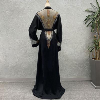 China latest Anti-wrinkle back hollow out maxi dresses muslim styles open women for sale