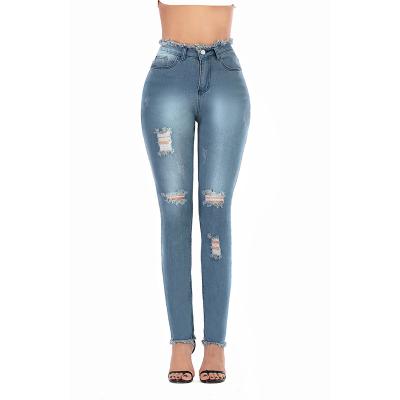 China Newest Design Breathable Hot Selling High Waist Stretch Casual Jeans Plus Size Pants And Jeans for sale