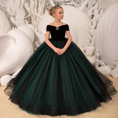 China 3-16 Years Washable Custom Made Kids Girls Party Princess Ruffle Wedding Performance Kids Dress Luxury Modern Spanish Fancy Dress for sale